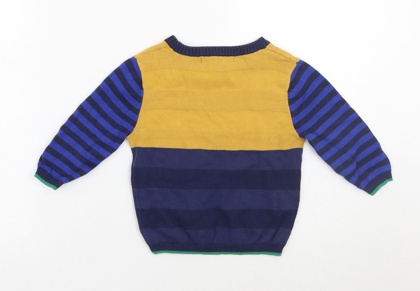 George Boys Blue Striped  Pullover Jumper Size 12-18 Months