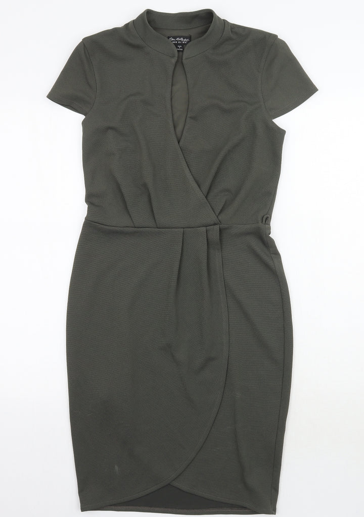 Miss Selfridge Womens Green A-Line Size 10
