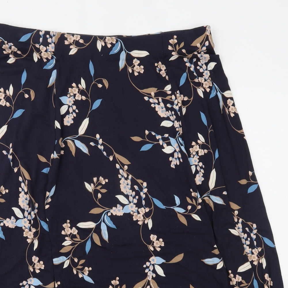 Marks and Spencer Womens Blue Floral  Maxi Skirt Size 18
