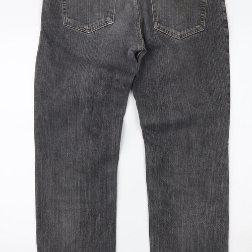 TU Mens Grey  Denim Straight Jeans Size 34 L30 in