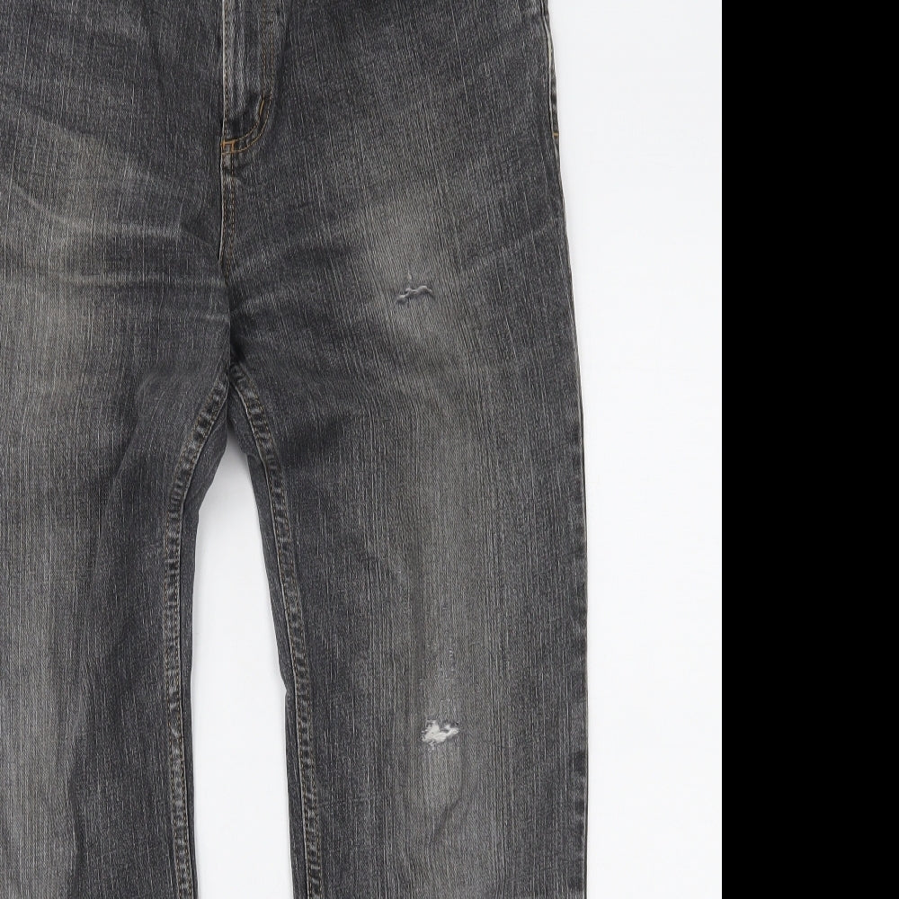 TU Mens Grey  Denim Straight Jeans Size 34 L30 in