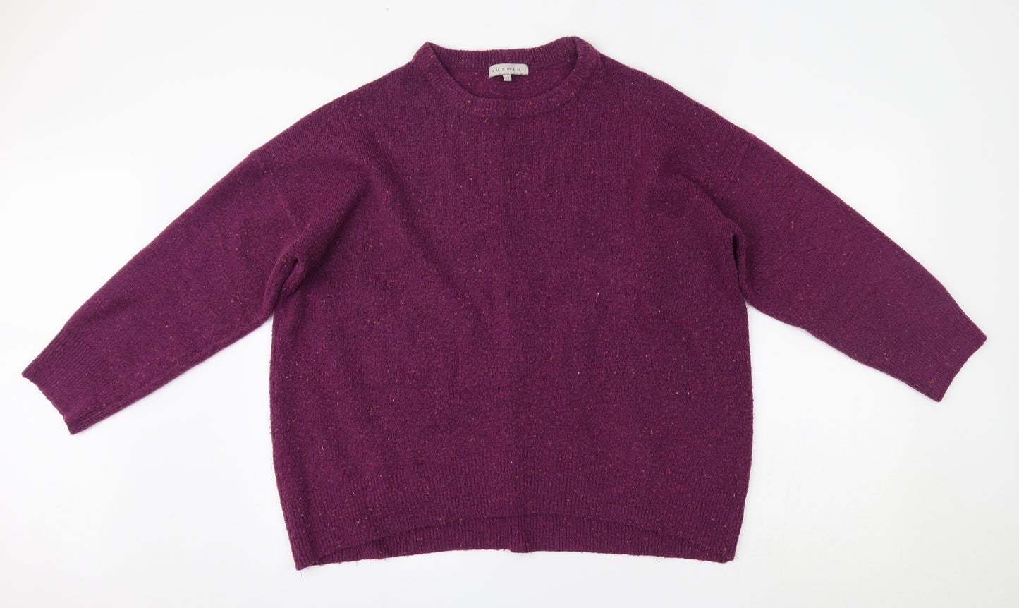Nutmeg Womens Purple   Pullover Jumper Size 22