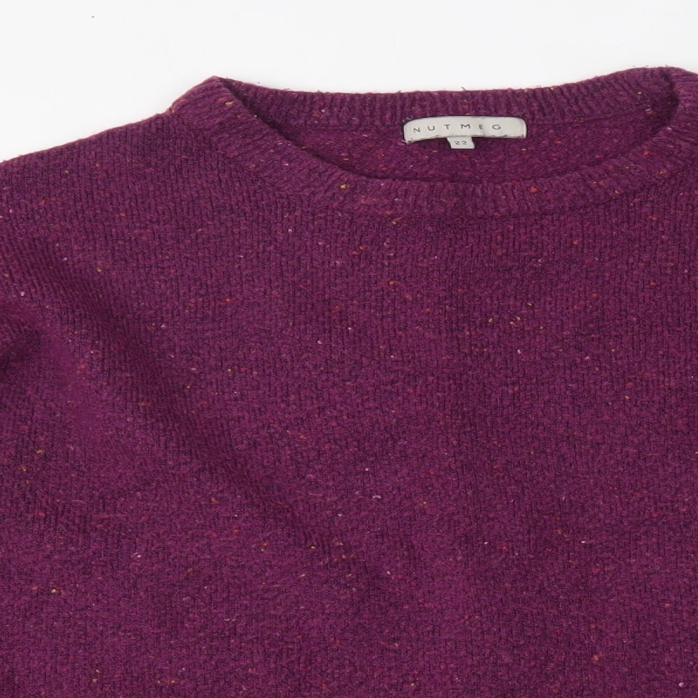 Nutmeg Womens Purple   Pullover Jumper Size 22