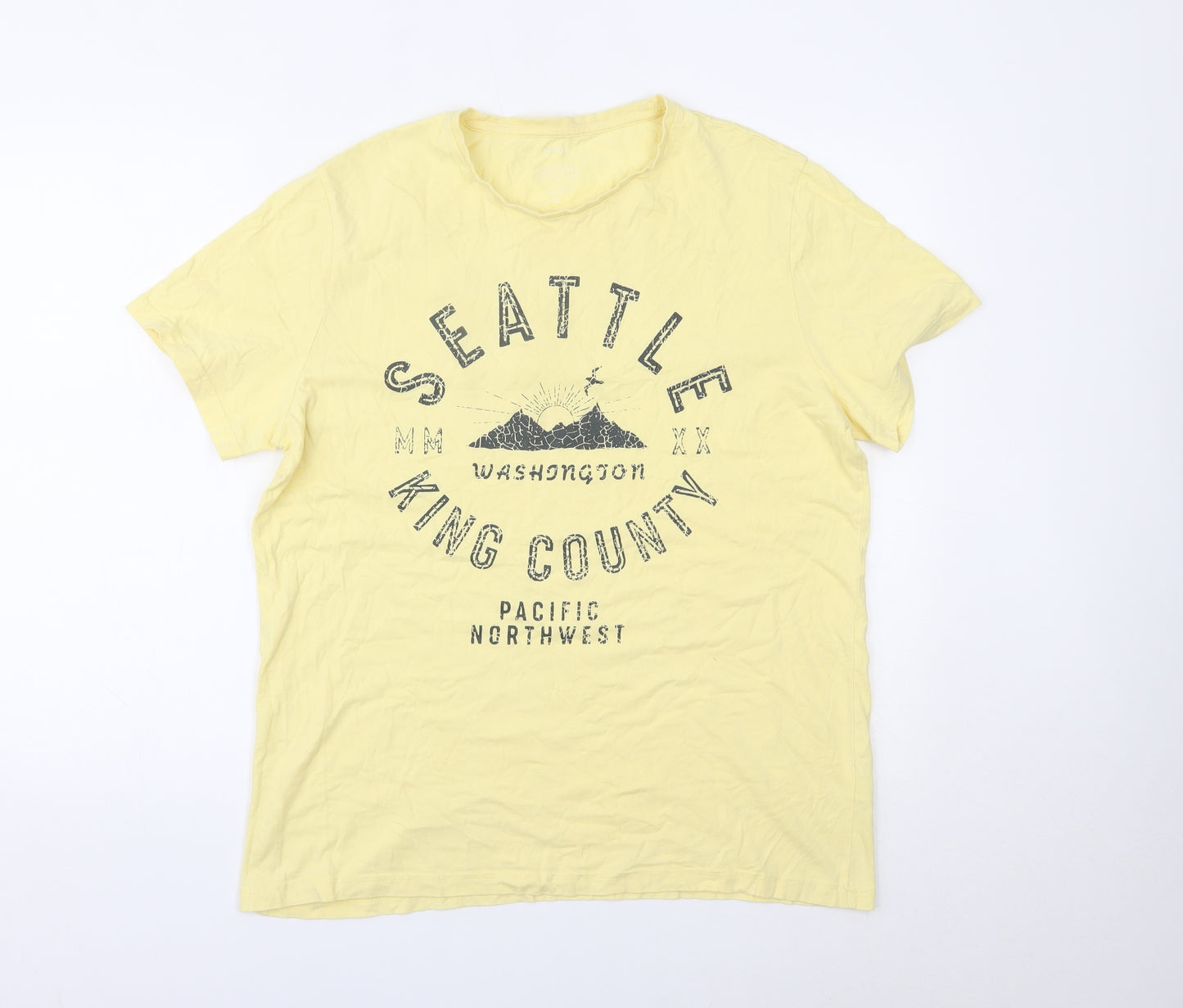 George Mens Yellow    T-Shirt Size L