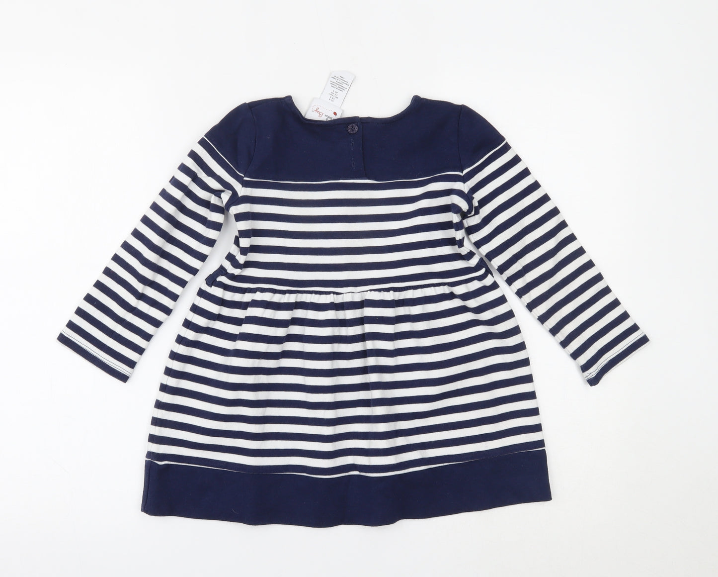 Nula Bay Girls Blue Striped  A-Line  Size 5-6 Years