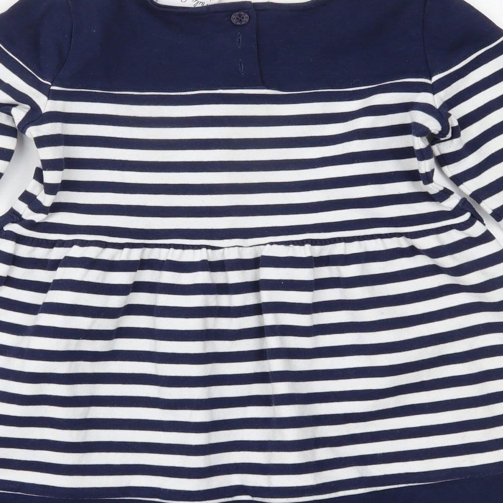 Nula Bay Girls Blue Striped  A-Line  Size 5-6 Years
