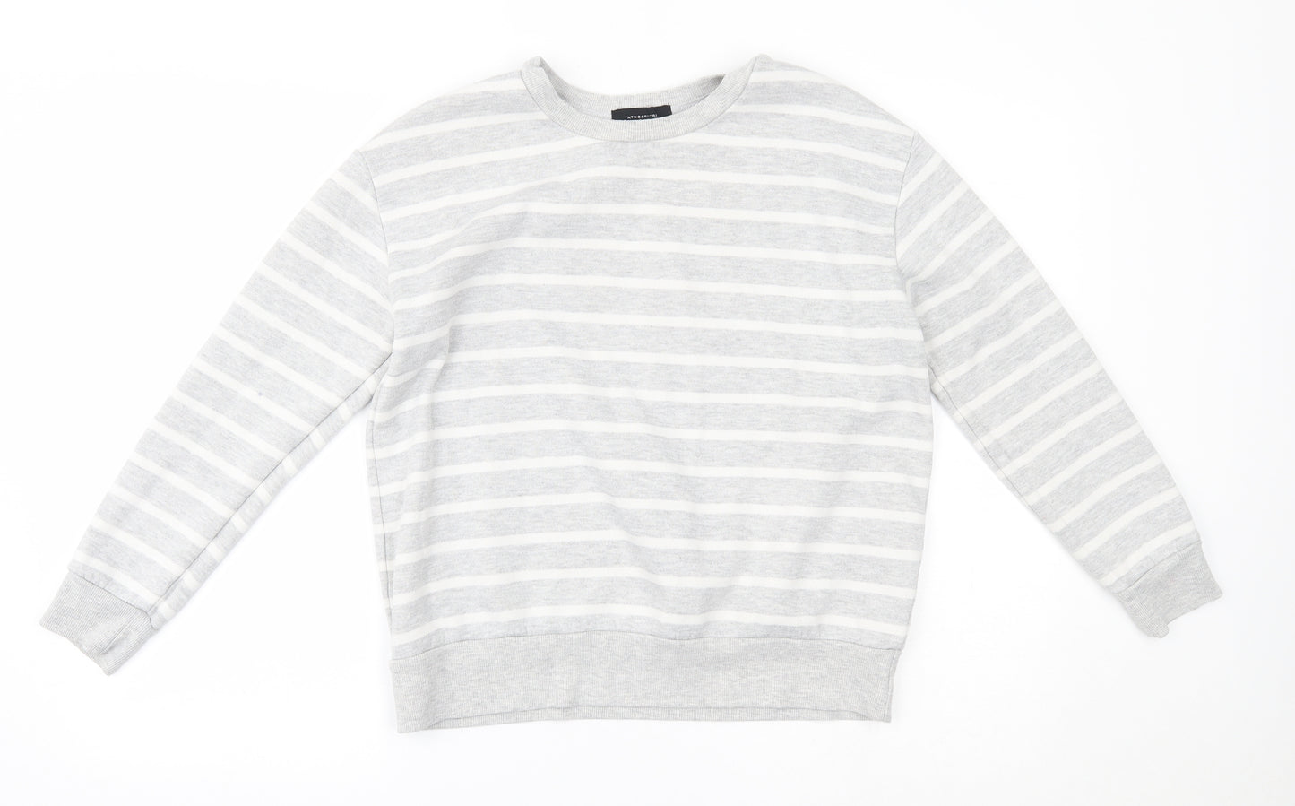 Primark Womens Grey Striped  Pullover Sweatshirt Size 10