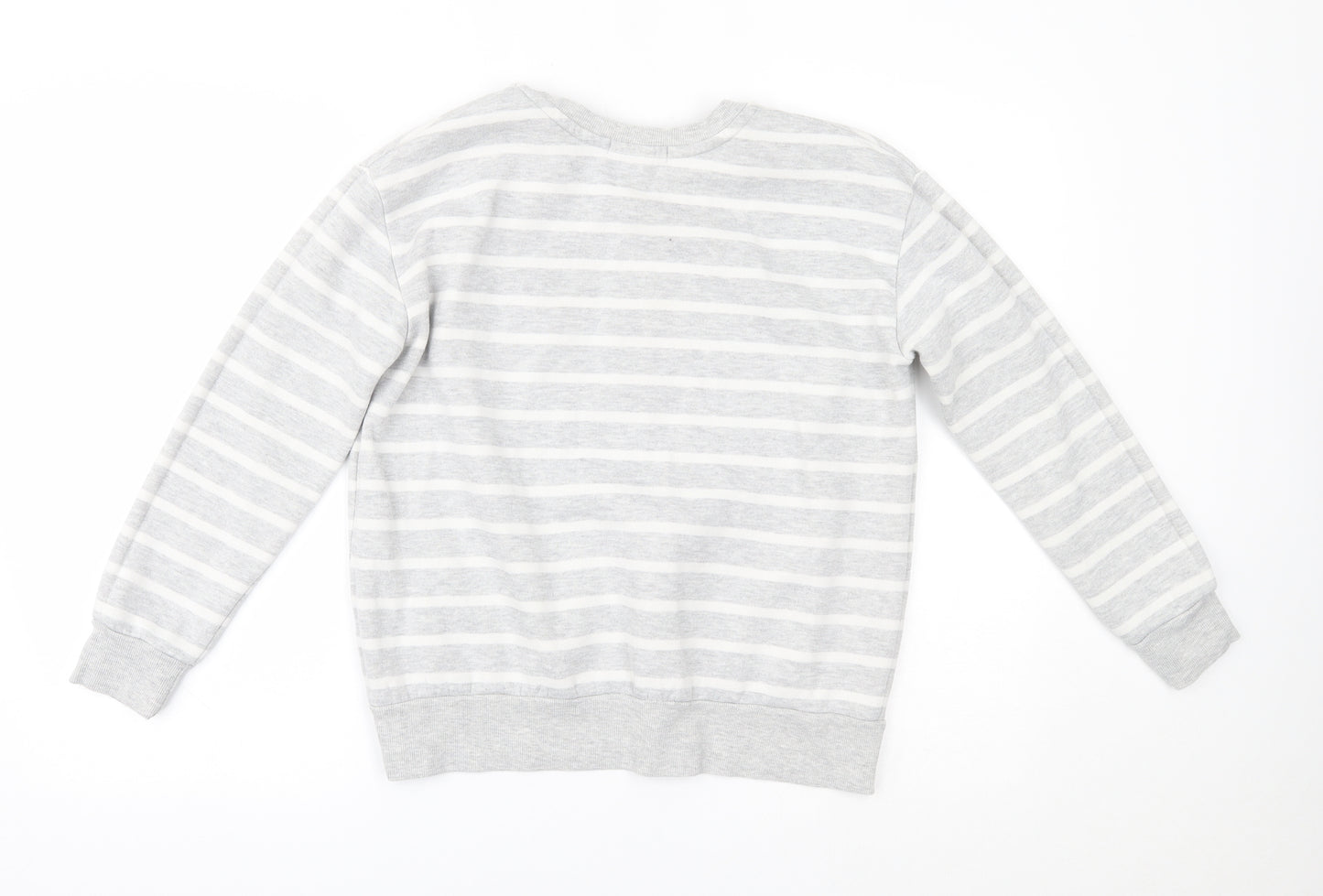 Primark Womens Grey Striped  Pullover Sweatshirt Size 10
