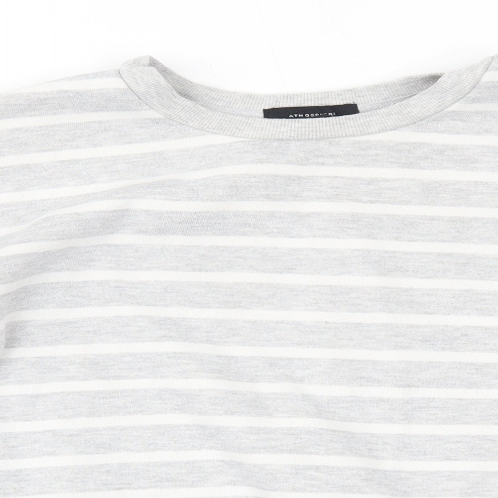 Primark Womens Grey Striped  Pullover Sweatshirt Size 10