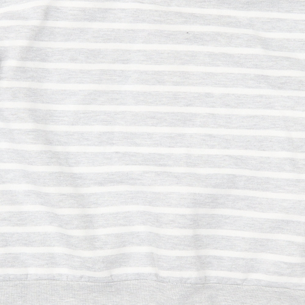 Primark Womens Grey Striped  Pullover Sweatshirt Size 10