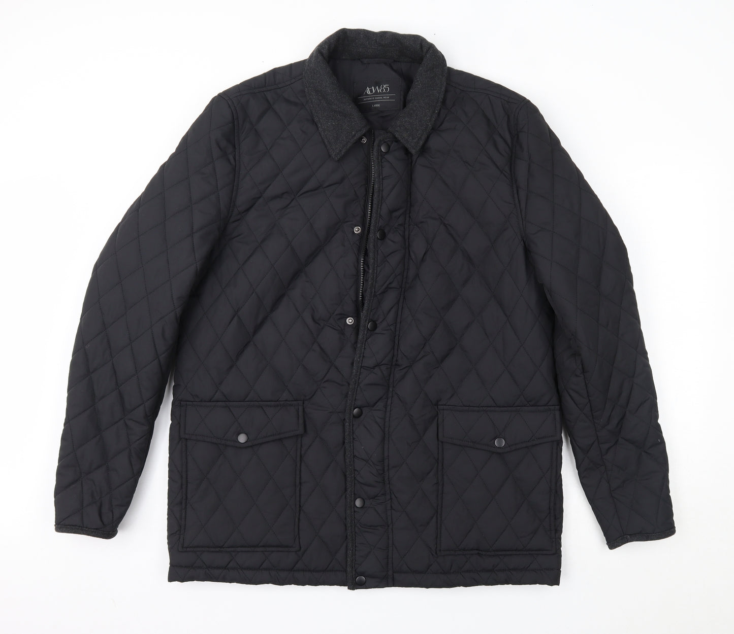 Matalan Mens Black   Overcoat Coat Size L