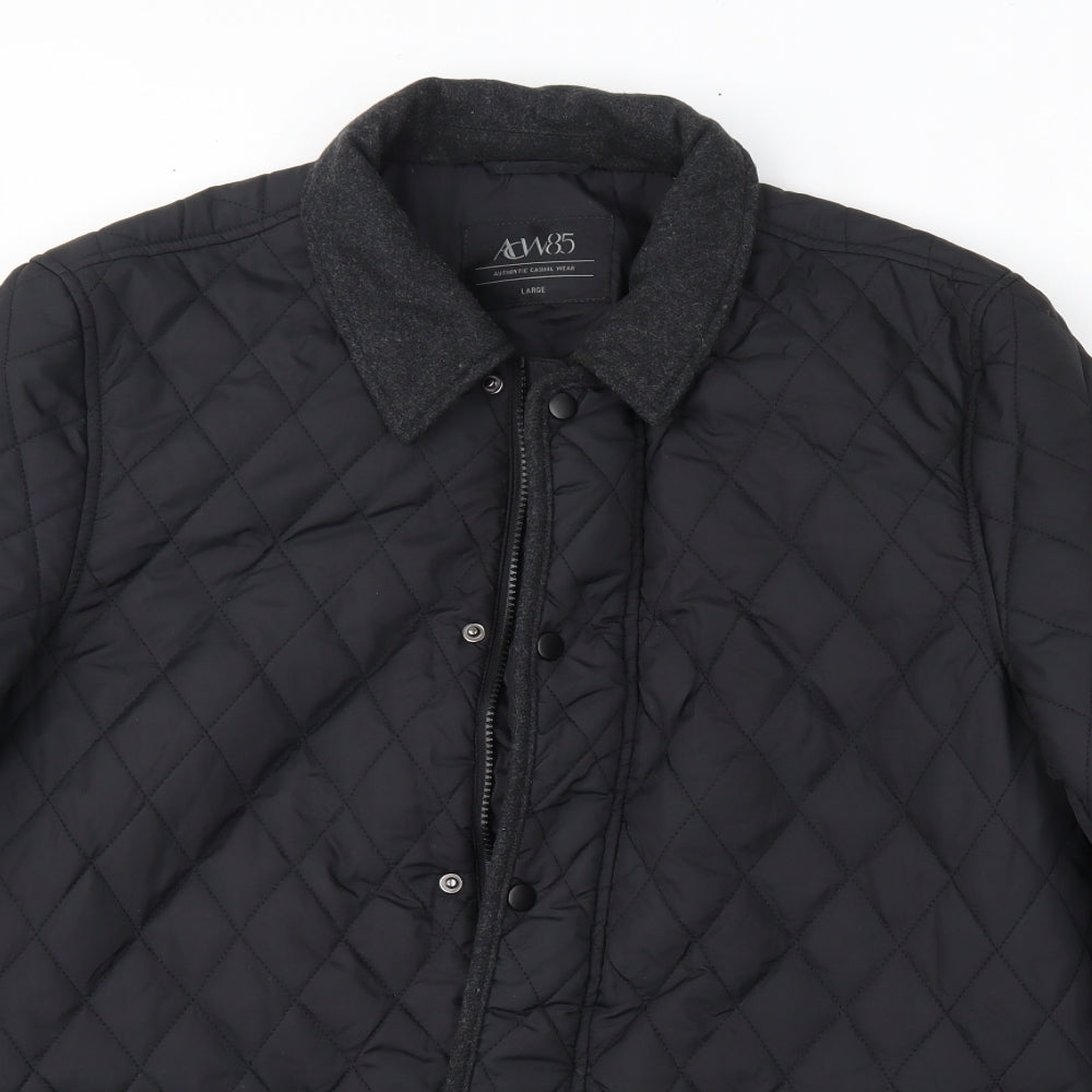 Matalan Mens Black   Overcoat Coat Size L