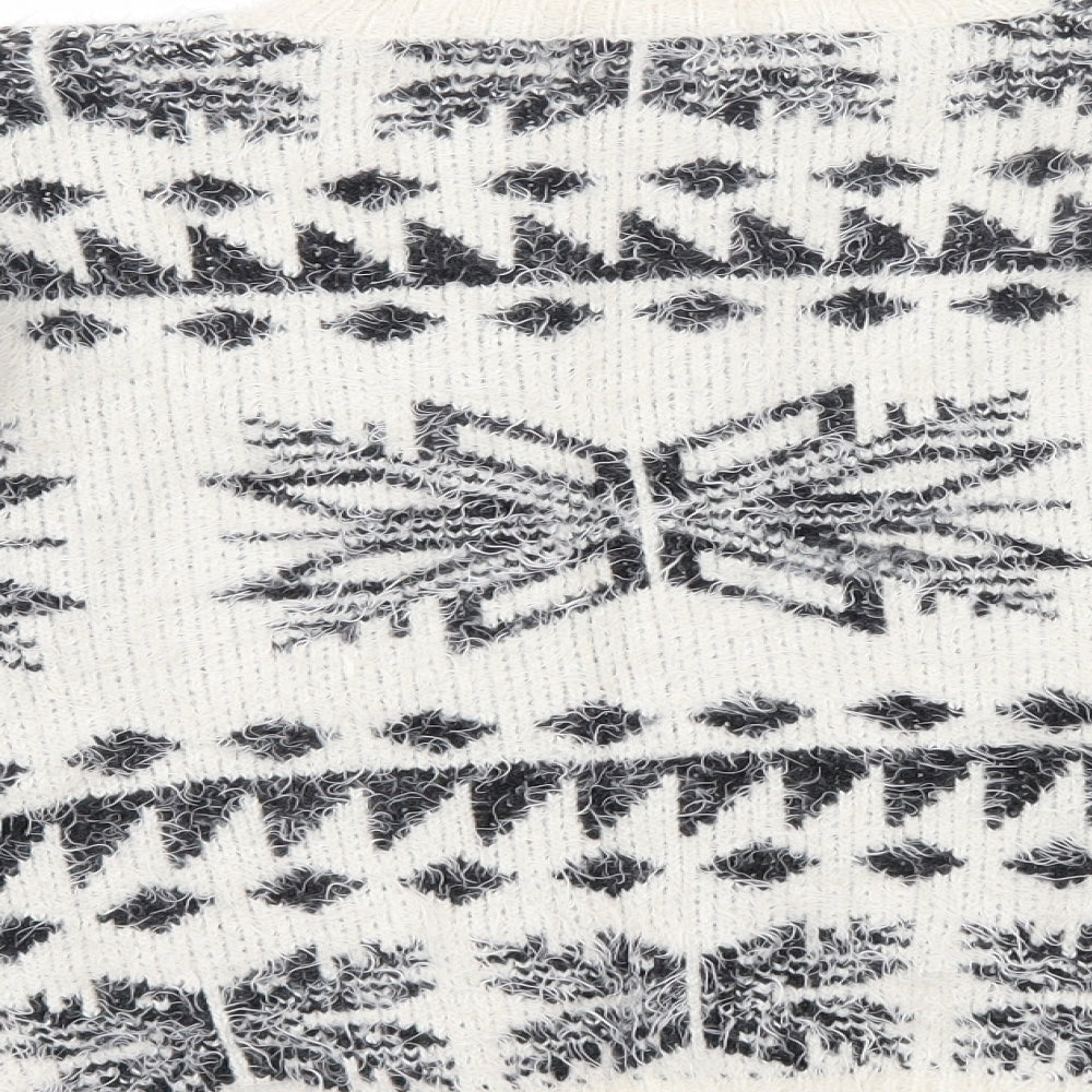 Select# Womens Beige Fair Isle  Pullover Jumper Size 8
