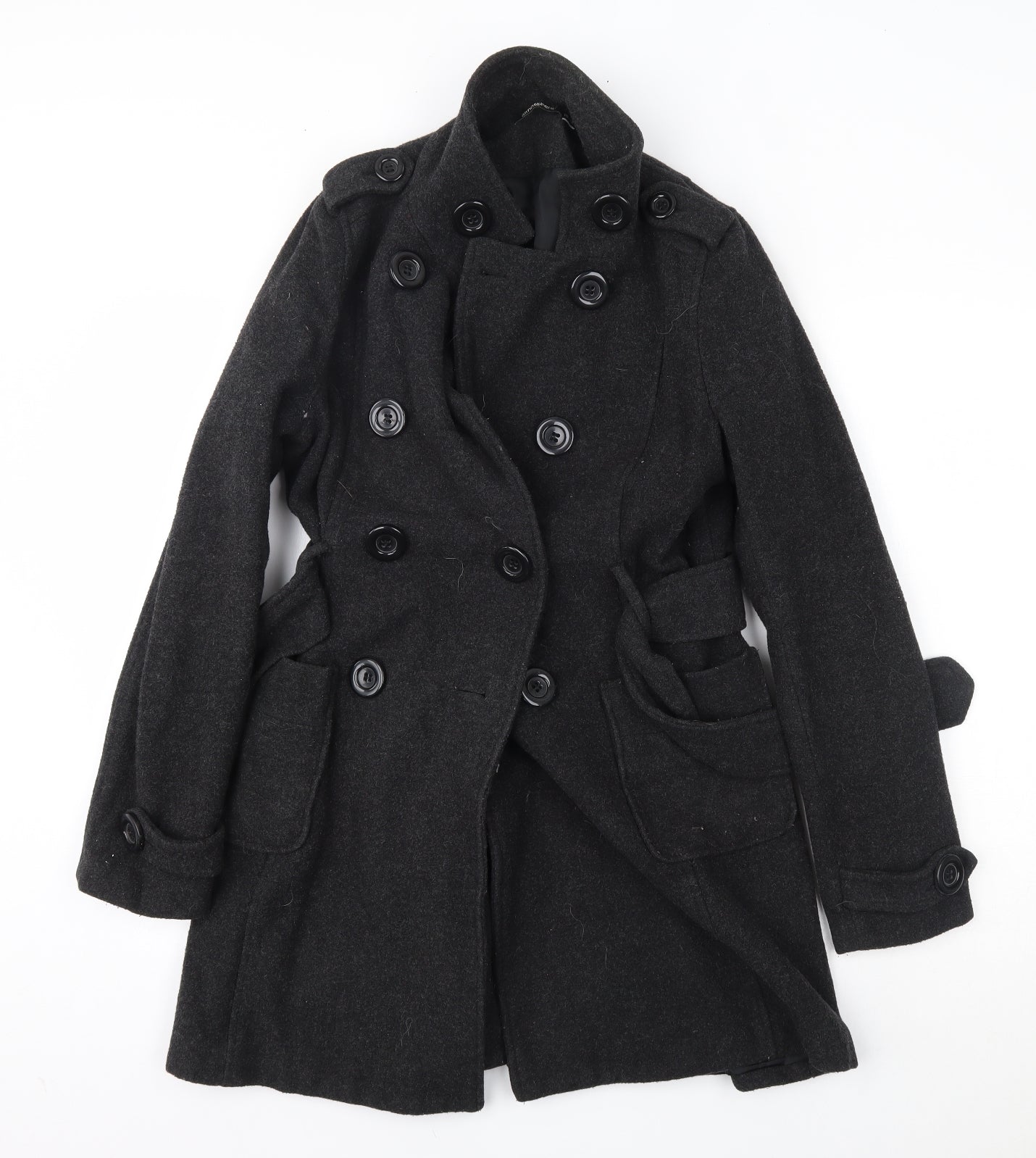 Primark Womens Grey   Overcoat Coat Size 10
