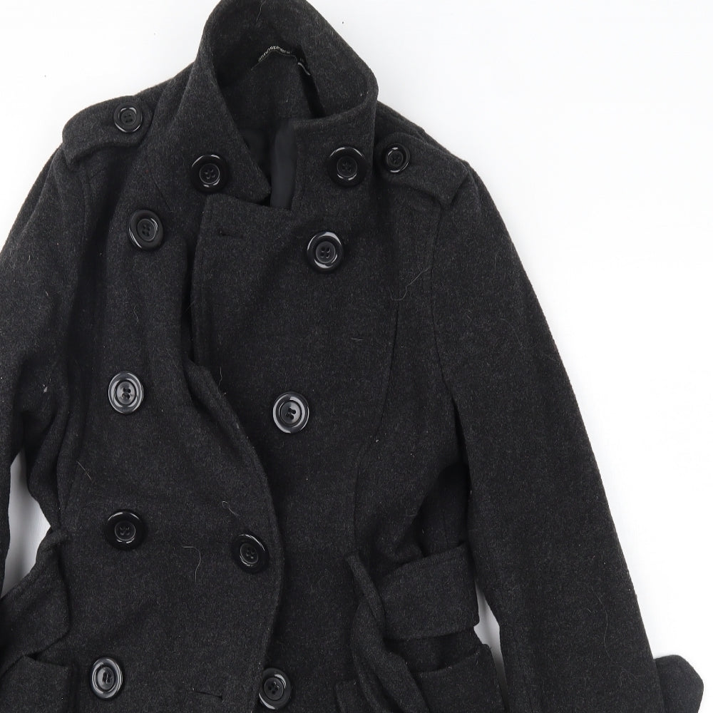 Primark Womens Grey   Overcoat Coat Size 10