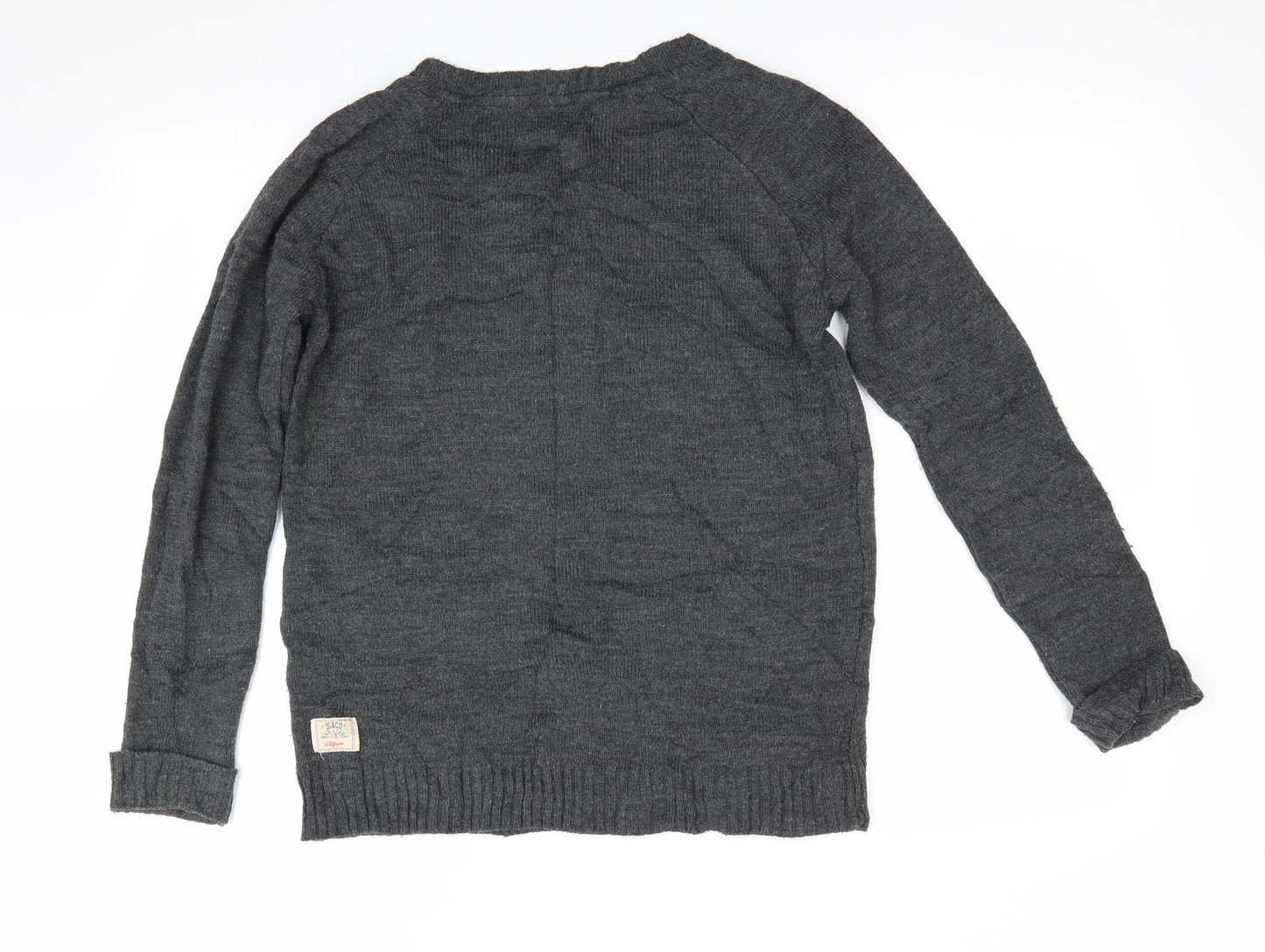 SC & CO Womens Grey Animal Print  Pullover Jumper Size 8  - Fox Face