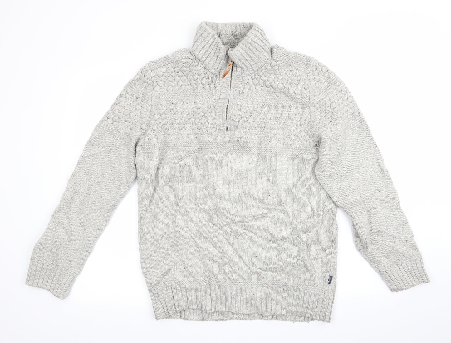 Fat Face Mens Grey   Henley Jumper Size L