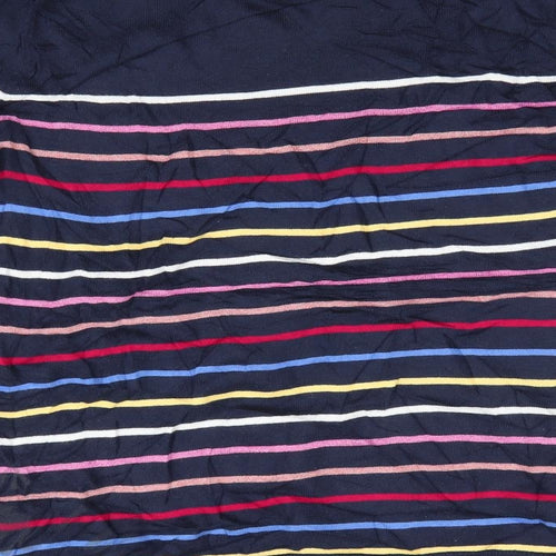 NEXT Womens Blue Striped  Pullover Jumper Size 16  - Glitter stripes Pink Yellow Red Blue White