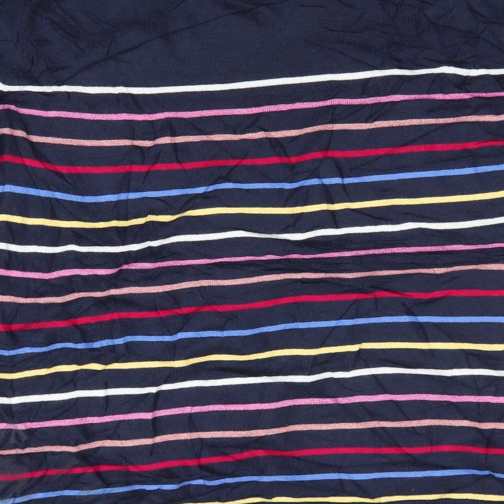 NEXT Womens Blue Striped  Pullover Jumper Size 16  - Glitter stripes Pink Yellow Red Blue White