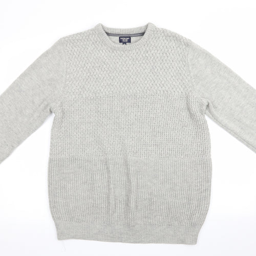 Boston Crew Mens Grey   Pullover Jumper Size M
