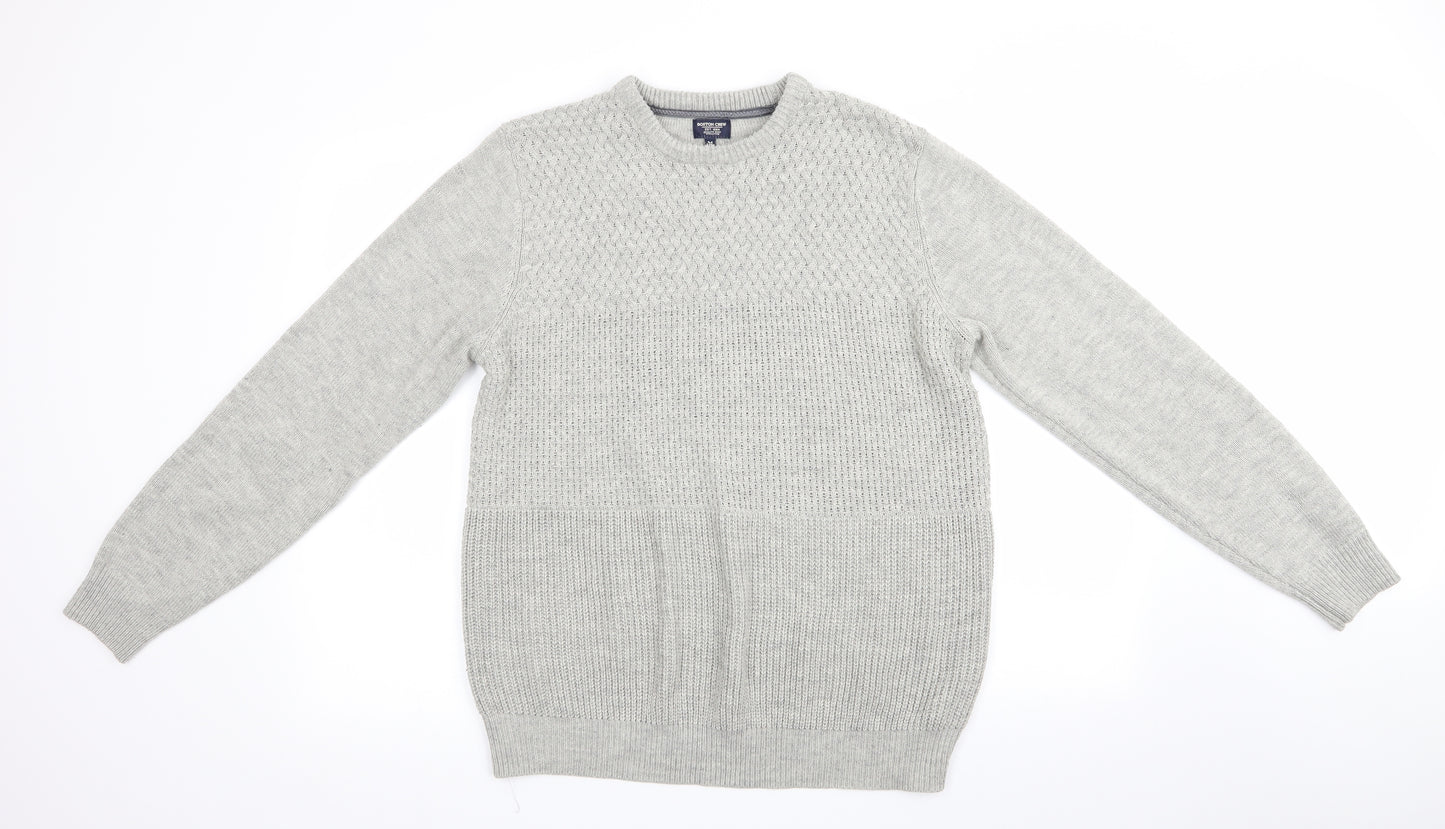 Boston Crew Mens Grey   Pullover Jumper Size M