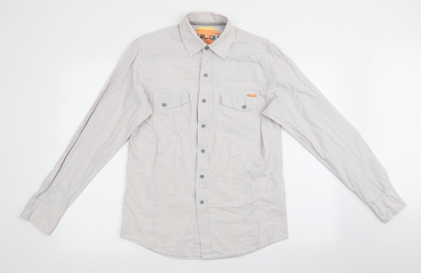 SoulCal&Co Mens Brown Striped   Button-Up Size M  - California