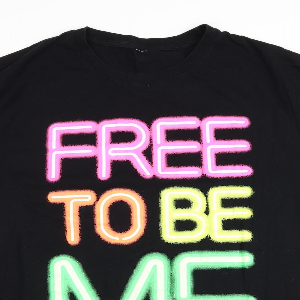 George Womens Black   Basic T-Shirt Size 3XL  - Free To Be Me