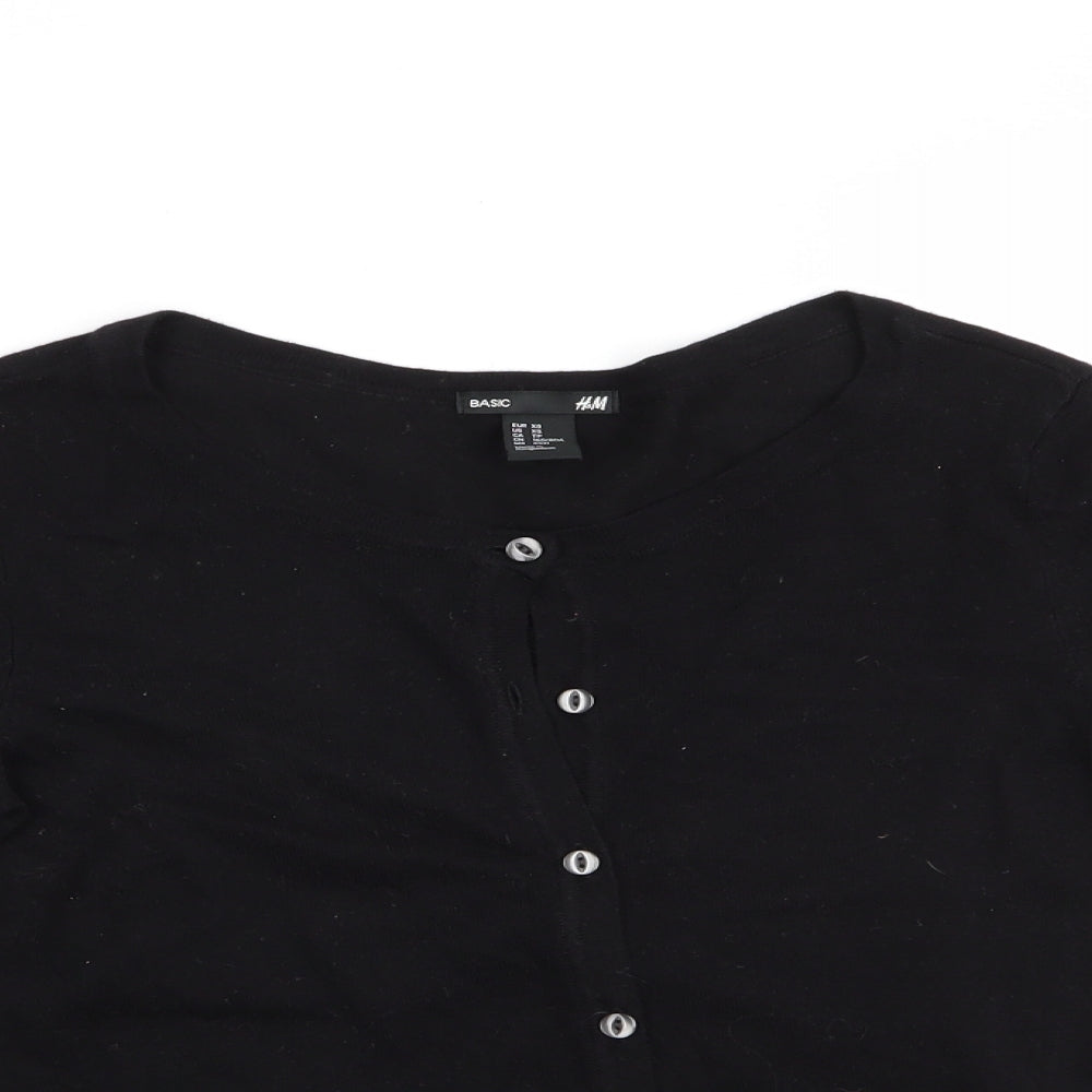 H&M Womens Black   Cardigan Jumper Size 4