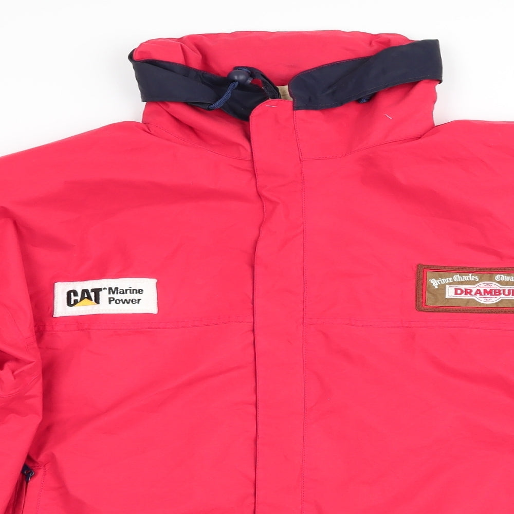 Splash Down Mens Red   Jacket Coat Size XL  - Drambuie Concealed Hoo