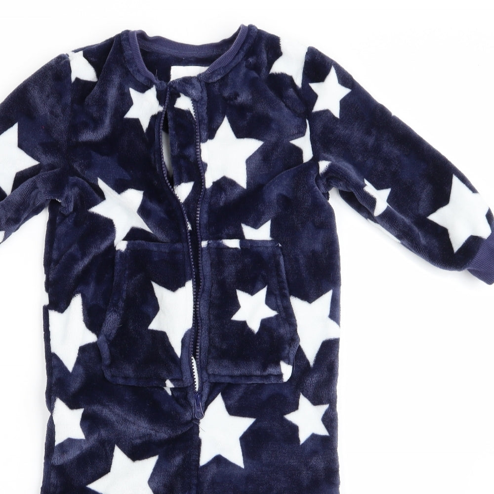 NEXT Boys Blue Geometric   One Piece Size 2-3 Years  - Star print