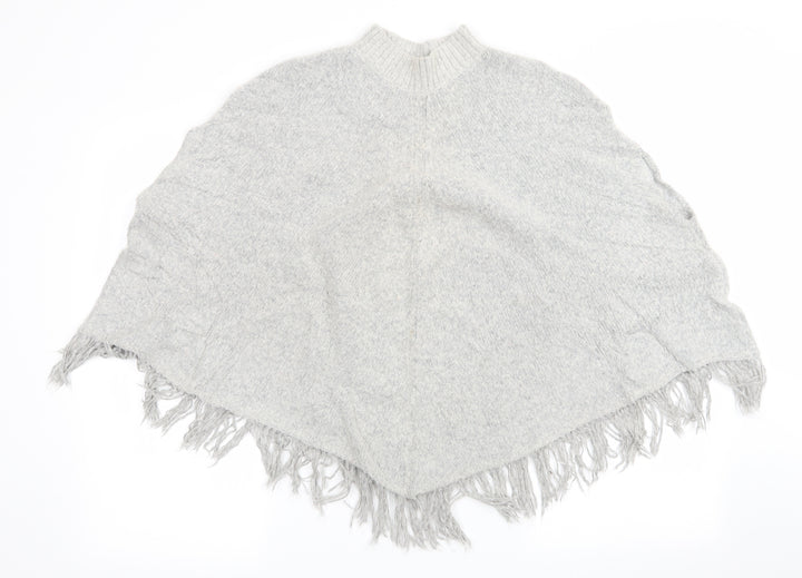 Young Dimension Girls Grey Overcoat Poncho Size 12-13 Years