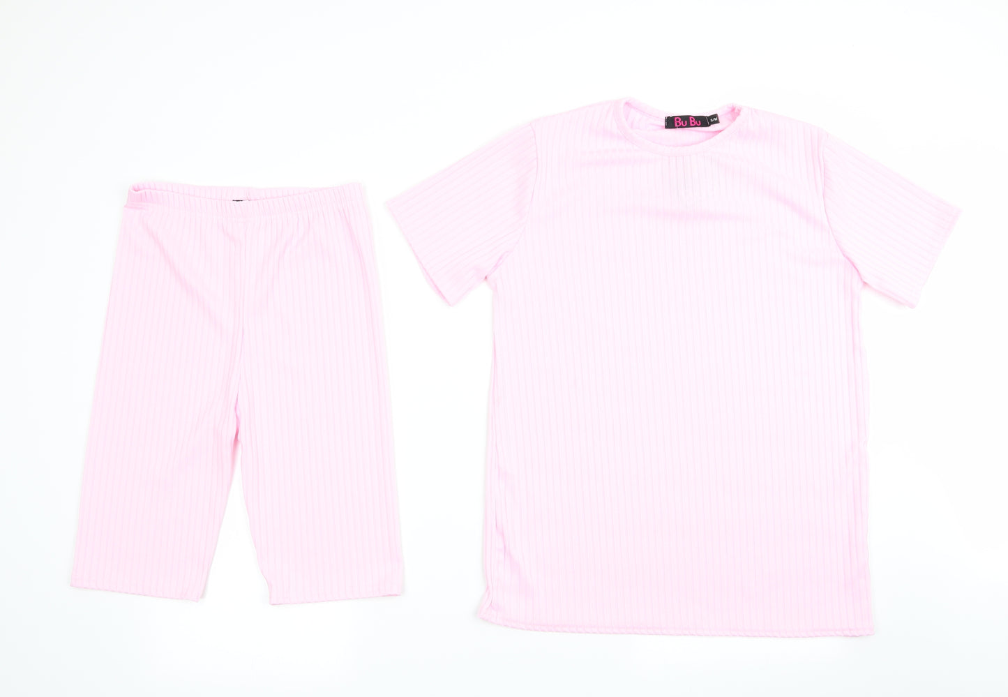 Bu Bu Womens Pink Striped   Pyjama Set Size S