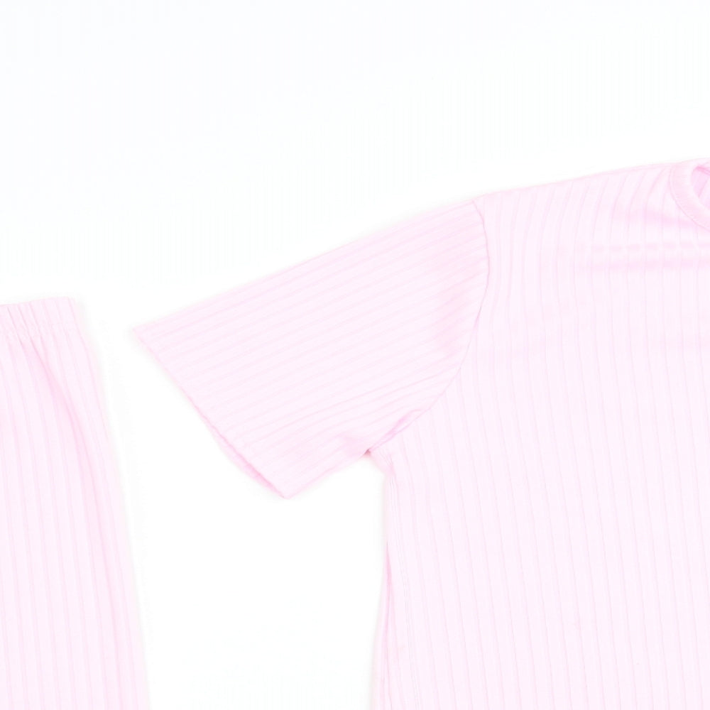 Bu Bu Womens Pink Striped   Pyjama Set Size S