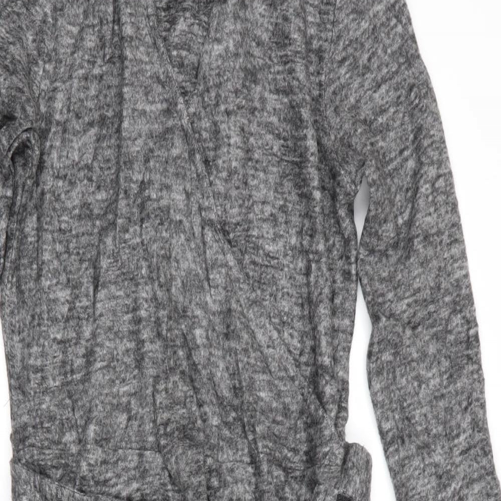 NEXT Womens Grey   Jumper Dress  Size 12  - Soft Feel Key Hole front & back