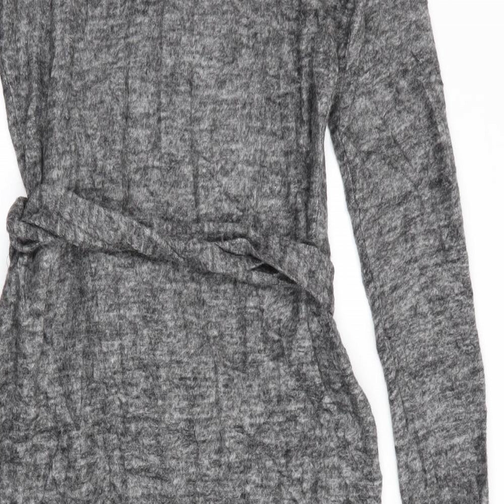 NEXT Womens Grey   Jumper Dress  Size 12  - Soft Feel Key Hole front & back