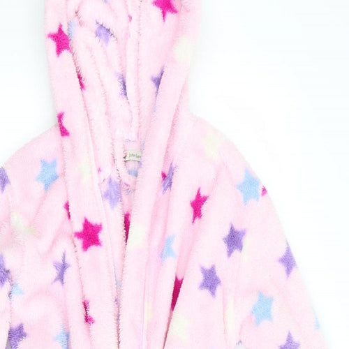 John Lewis Girls Pink Geometric   Robe Size 8 Years  - Star print Cerise Purple Blue White Fluffy