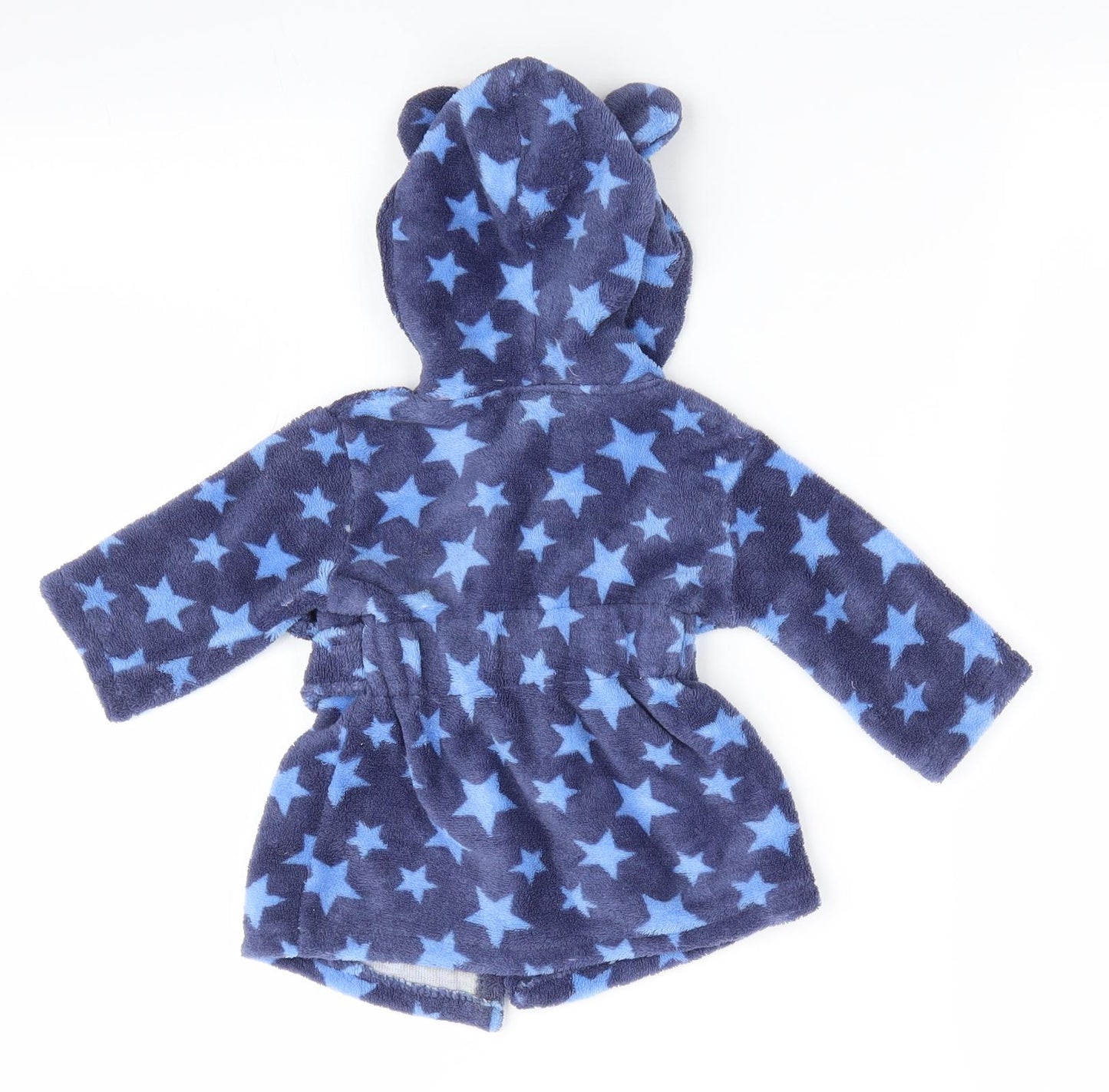 Baby Boys Blue Animal Print   Robe Size 3-6 Months  - Lion Logo Star Print