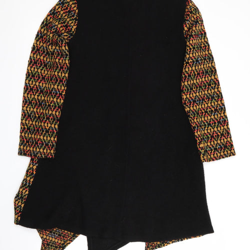 New Collection  Womens Black Geometric  Jumper Dress    - Hankerchief Front Hem