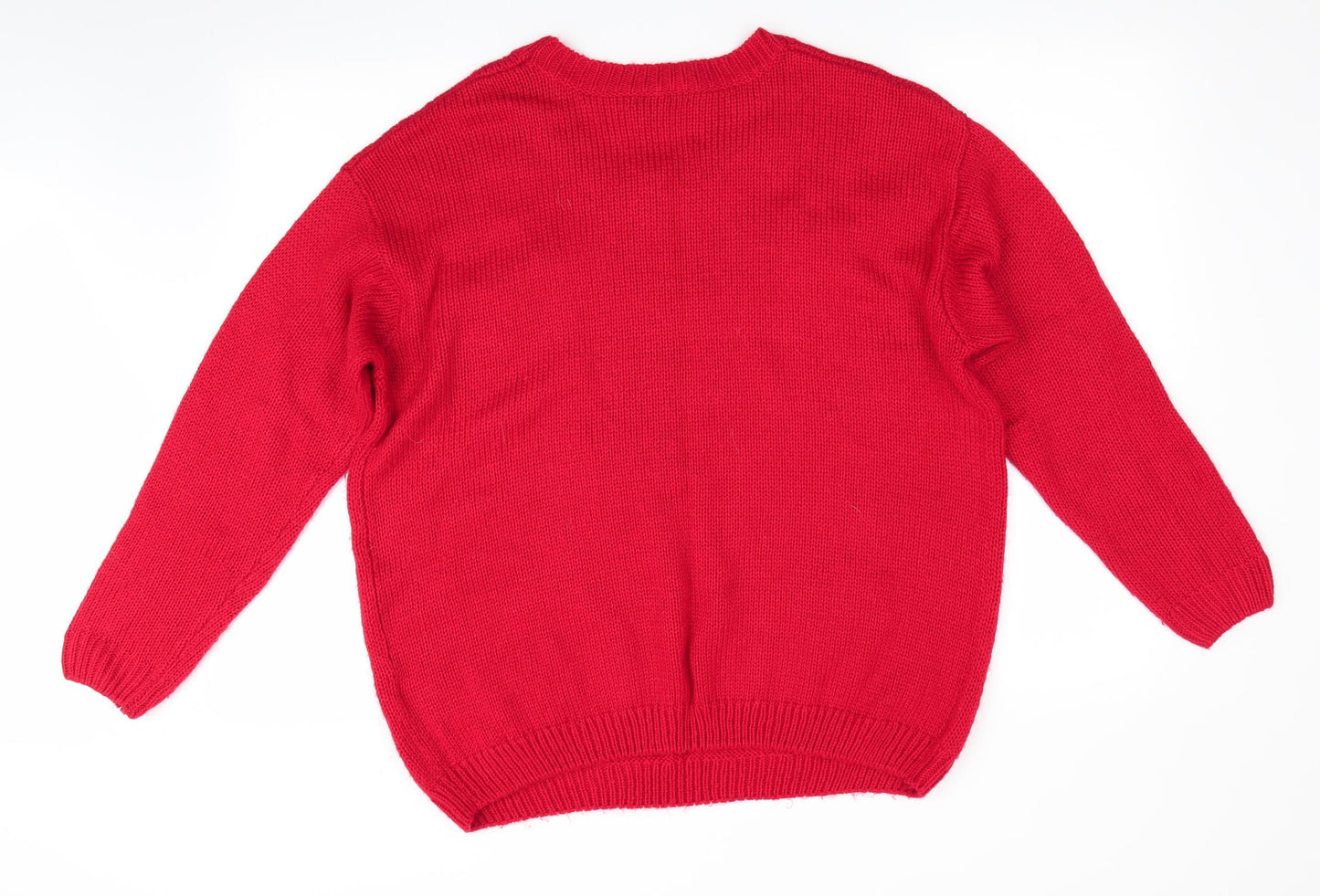South Womens Red Animal Print  Pullover Jumper Size 22  - Christmas Sheep