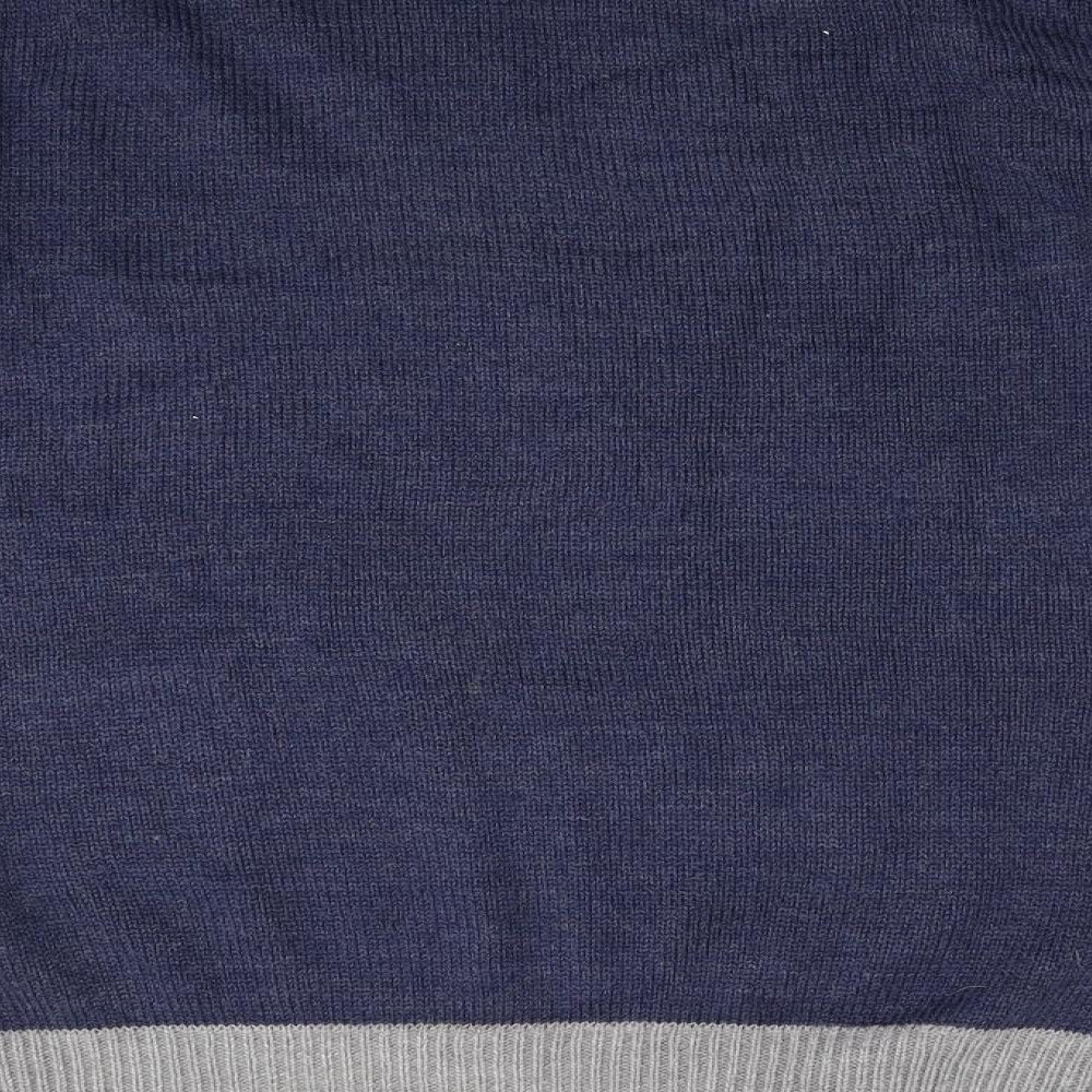 Cedar Wood State Mens Blue Animal Print  Pullover Jumper Size S  - Reindeer Blue and grey