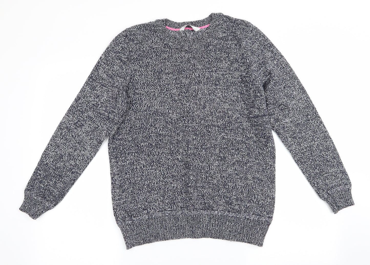 Love Knitwear Womens Blue   Pullover Jumper Size 14  - Blue White Twist