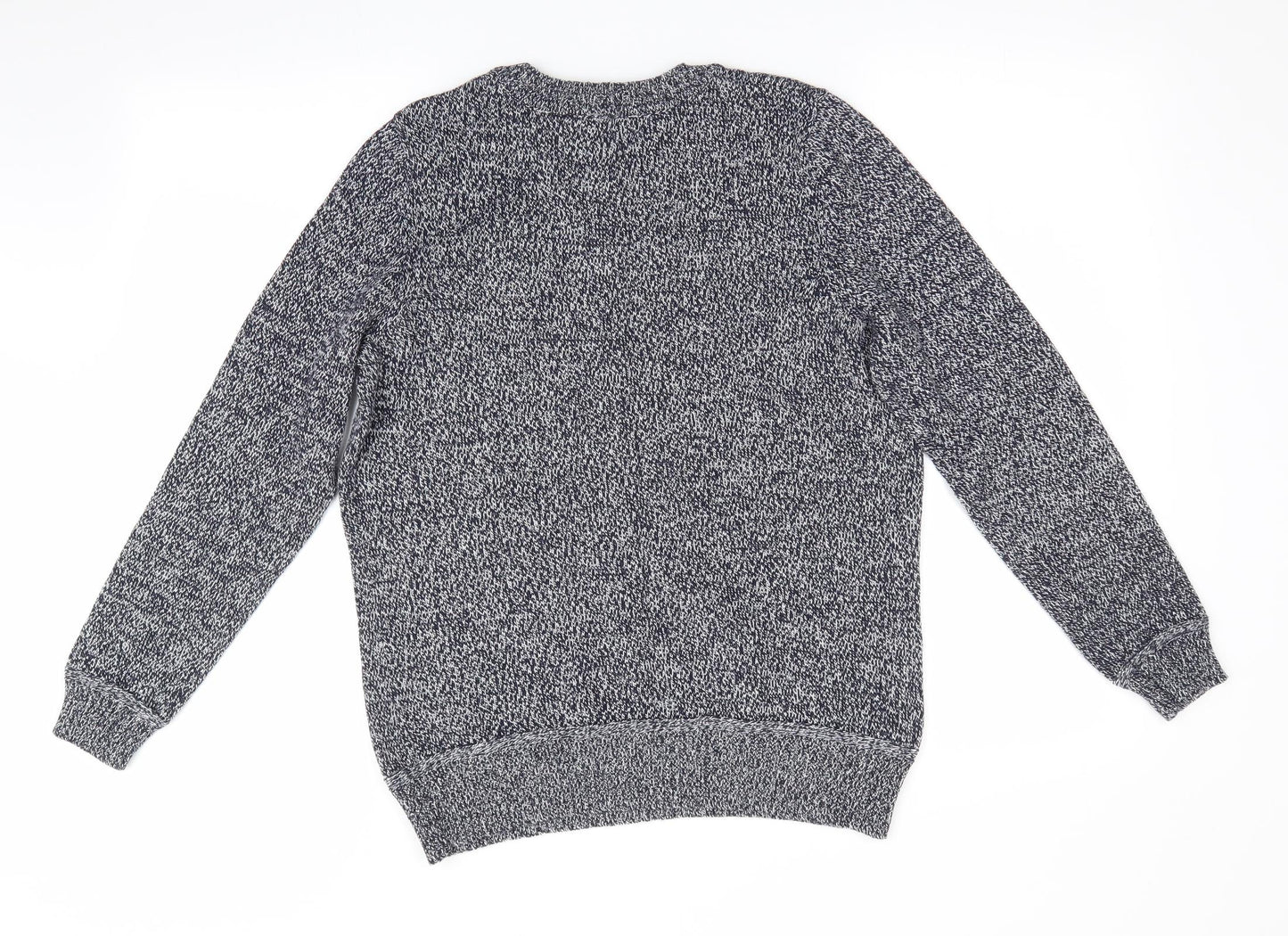 Love Knitwear Womens Blue   Pullover Jumper Size 14  - Blue White Twist
