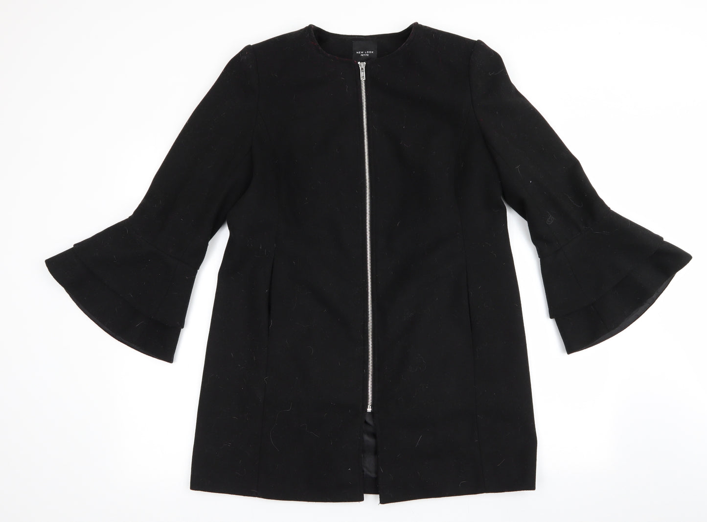 New Look Womens Black   Overcoat Coat Size 10  - Flared cuffs