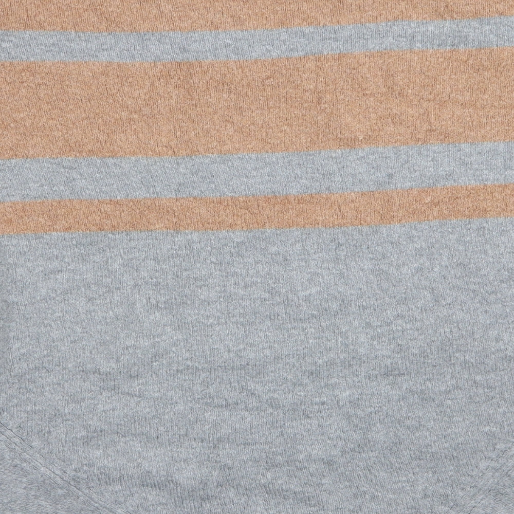 Gerry Weber Womens Grey Striped  Pullover Jumper Size 18  - Grey & Brown Stripes