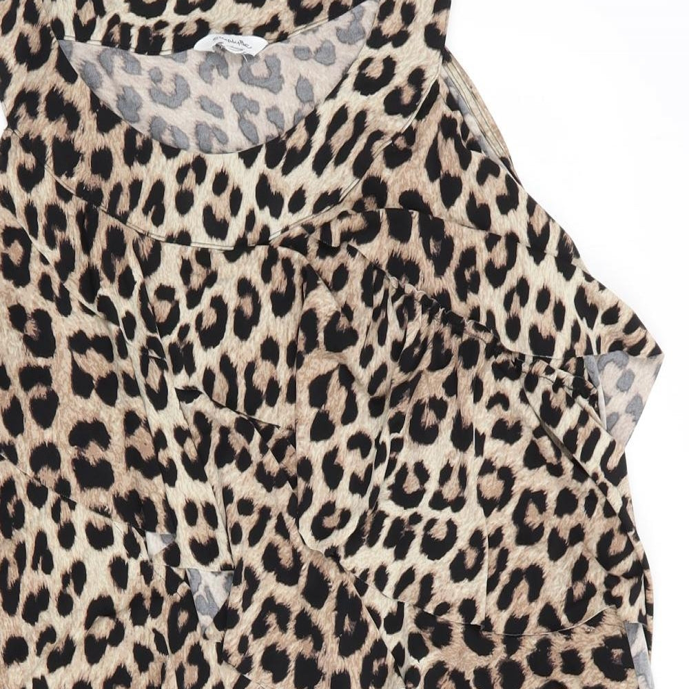 Simply B Womens Brown Animal Print  Bodycon  Size 20