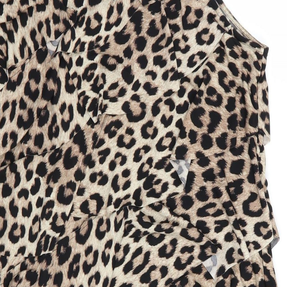 Simply B Womens Brown Animal Print  Bodycon  Size 20