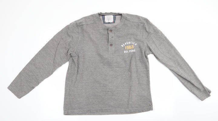 The Original Morley Trading Co Mens Grey Button-Up Size L - Republica 1962