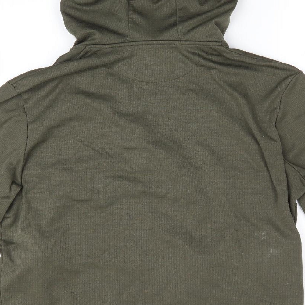 US Athletic Mens Green   Henley Hoodie Size M