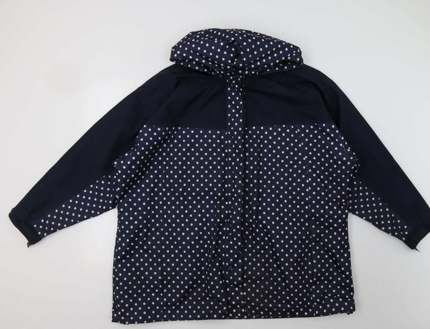 Snowdonia Womens Blue Polka Dot  Rain Coat Coat Size 26