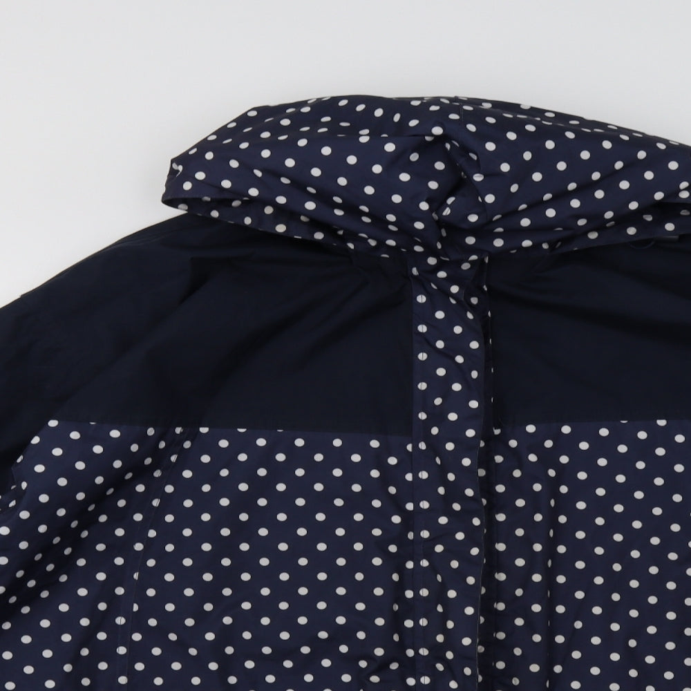 Snowdonia Womens Blue Polka Dot  Rain Coat Coat Size 26